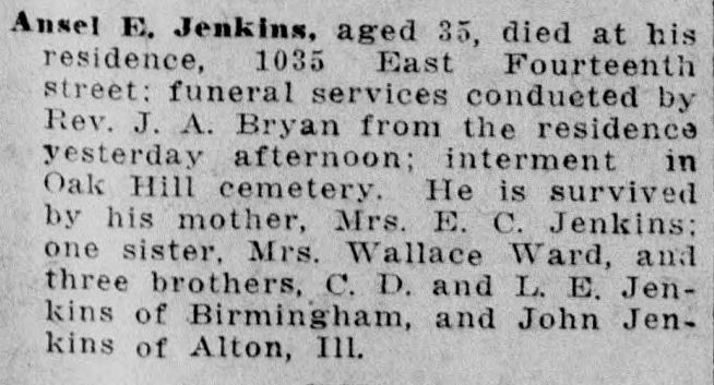 Ansel E. Jenkins obituary